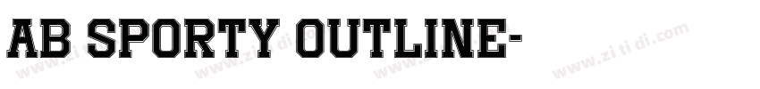 AB Sporty Outline字体转换